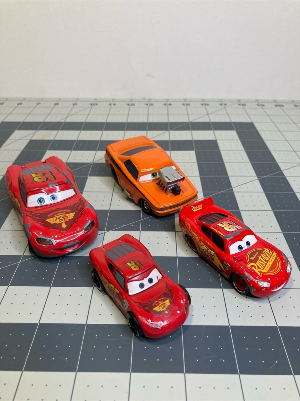 Disney Pixar Cars Racing Diecast Cars Lot of 4